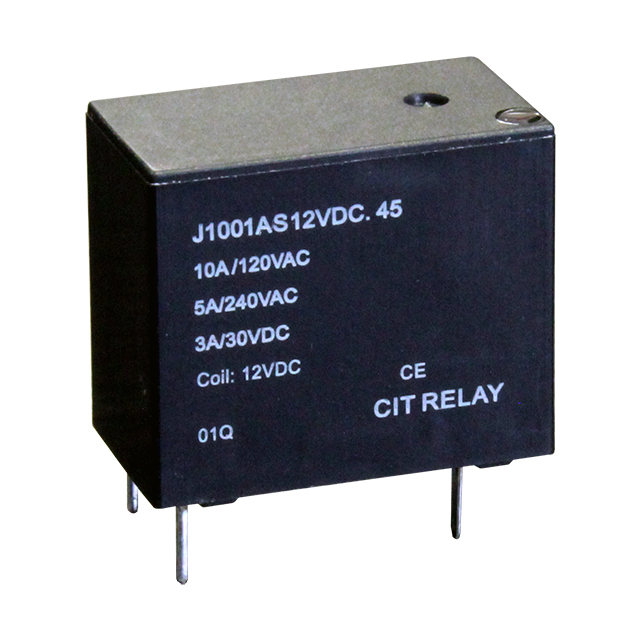 J1001AS12VDC.45 CIT Relay and Switch  Power Relays Over 2 Amps